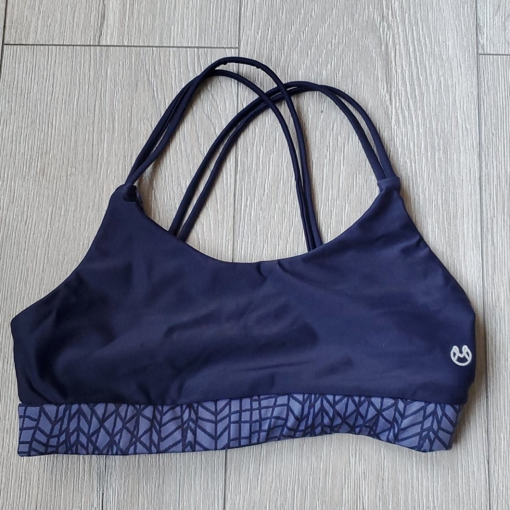 maaji | blue strappy reversible sports bra